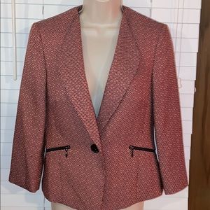 Kasper Rose-Melange One-Button Blazer
